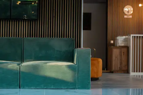 A seating corner in the lobby